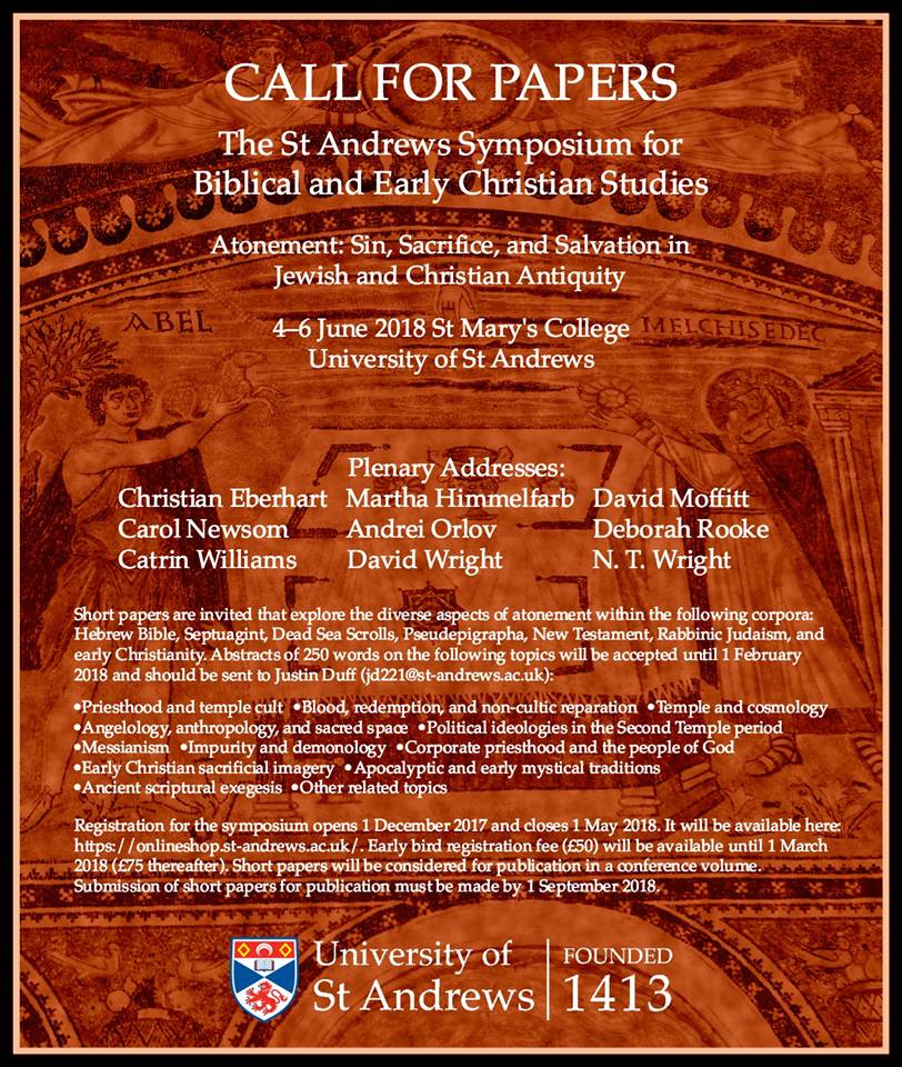 Atonement Conference at St Andrews